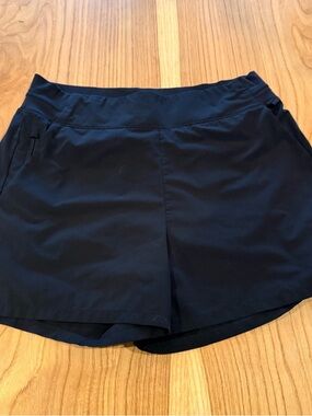 Women’s Black Athletic Shorts with Wide Waistband